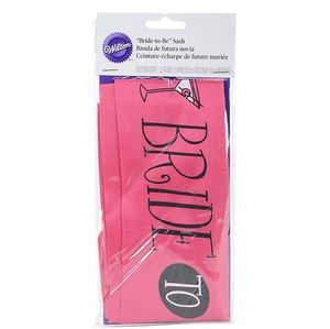 WILTON Bride-to-Be Pink Bachelorette Sash Wedding